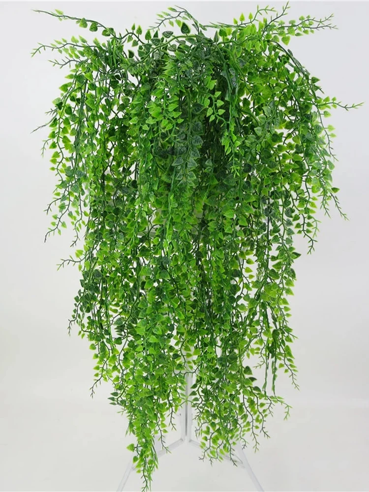 

Artificial Plant Vines Wall Hanging Simulation Rattan Leaves Branches Green Plant Rattan Plastic Ivy Outdoor Hanging Decoration