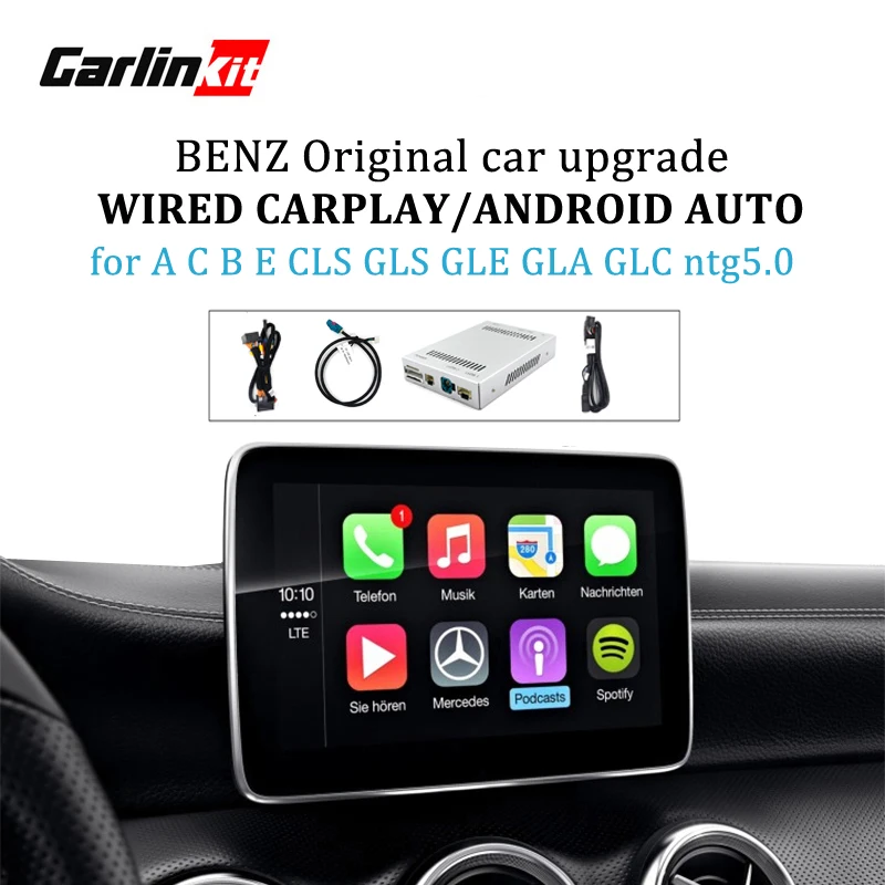 Carlinkit мультимедийный смарт-автомобиль модифицированный с Apple Carplay Box для Mercedes Benz NTG5.0 W205- iOS AirPlay