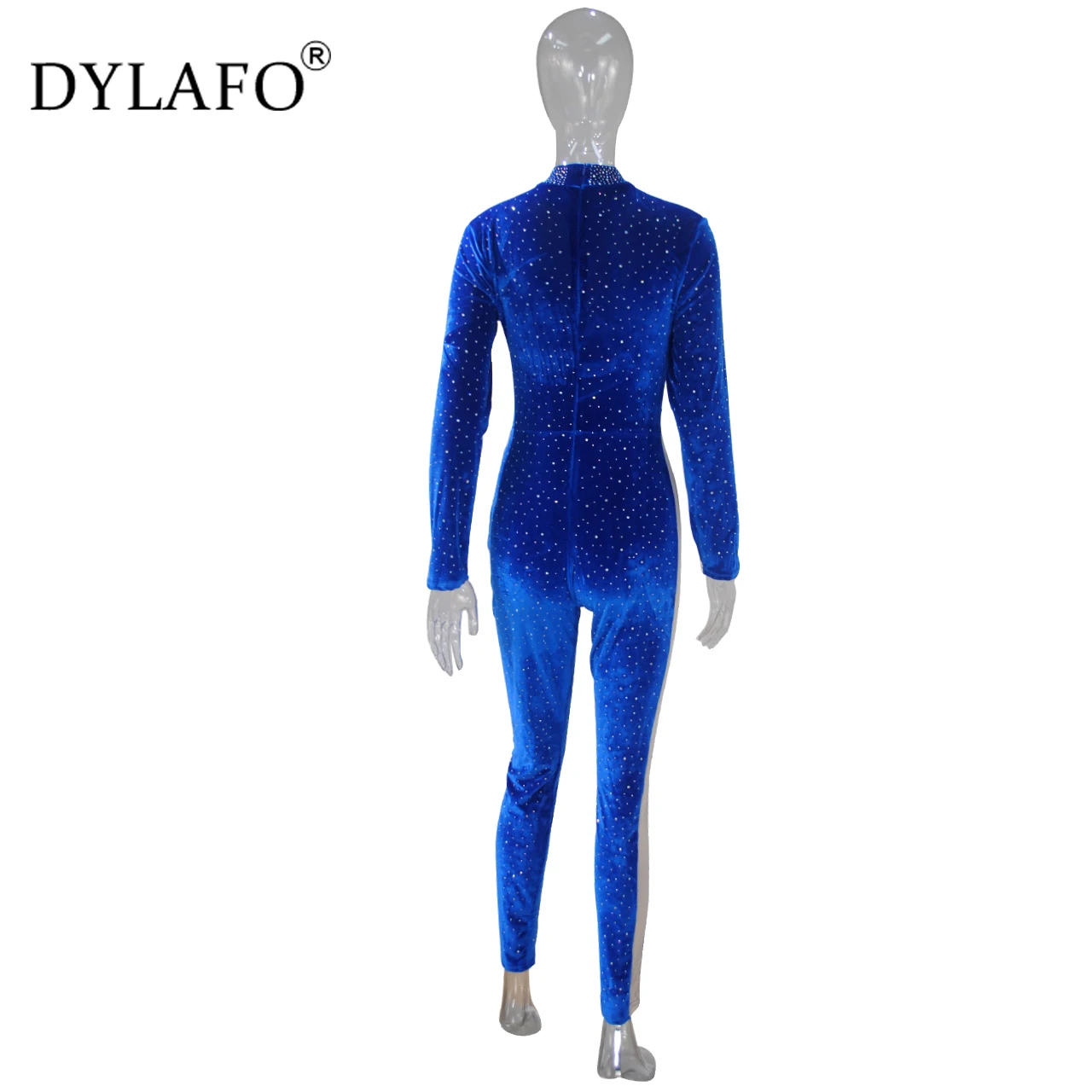 2022 женский комбинезон с длинным рукавом и блестками сетчатый прозрачный Клубная