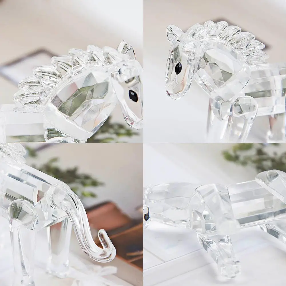 2019 милые миниатюрные фигурки хрустальной лошади аксессуары для украшения дома