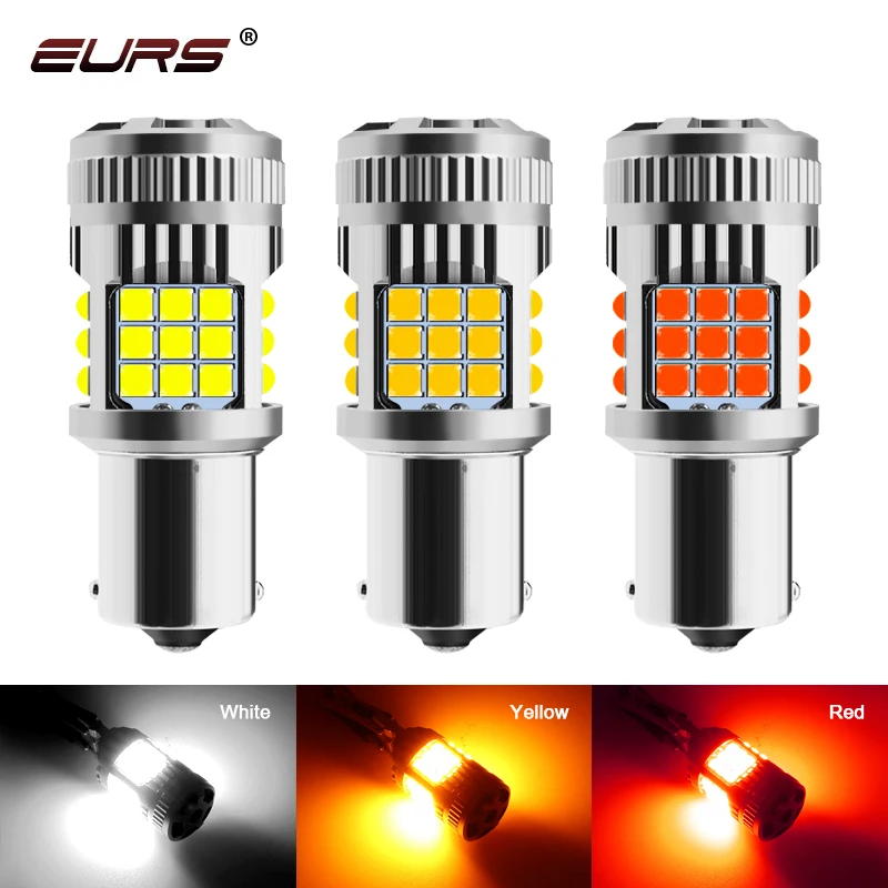 

EURS 2PCS No Error 30W 3030smd Brake Light 12-24V Turn Signal With Fan Canbus 1156 BA15S P21W BAU15S 1157 7440 7443 T20 LED Bulb