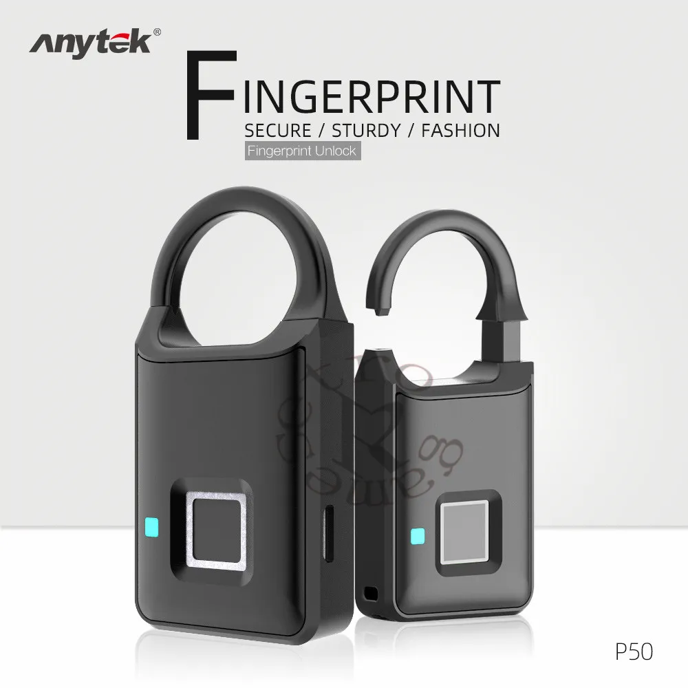 Замок для чемодана Anytek P50 горячая Распродажа отпечатков пальцев классический с