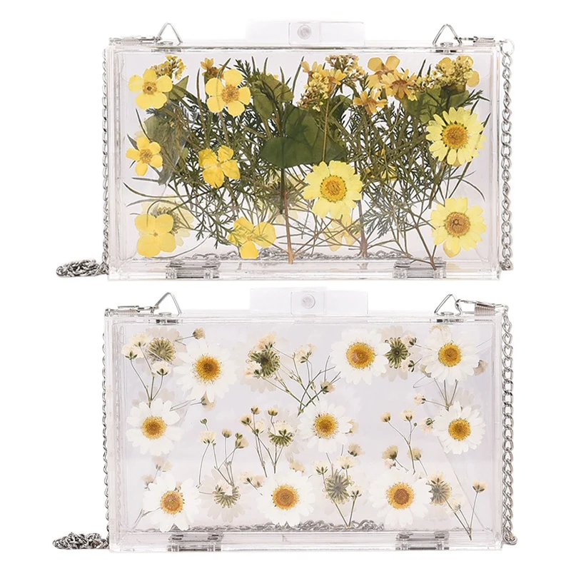 

Ladies Transparent Wallet Small Daisy Chain Messenger Bag Small Square Bag Ladies Flower Handbag Shoulder Bag