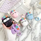 Милый мультяшный чехол для Apple AirPods 1 2, чехол для AirPods Pro, чехол со шнурком, чехол для беспроводных наушников, чехол для Bluetooth, чехол для телефона