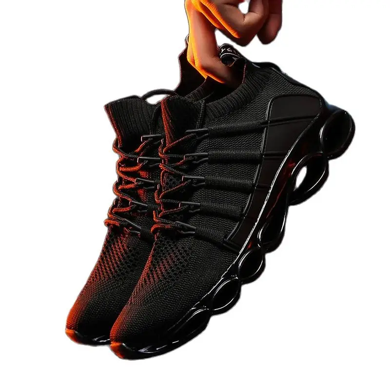 

Cushioning Blade Bottom Men Sneakers Breathable Flywire Light Running Shoes Trail Basket Trainers Sport Shoes Zapatillas Hombre
