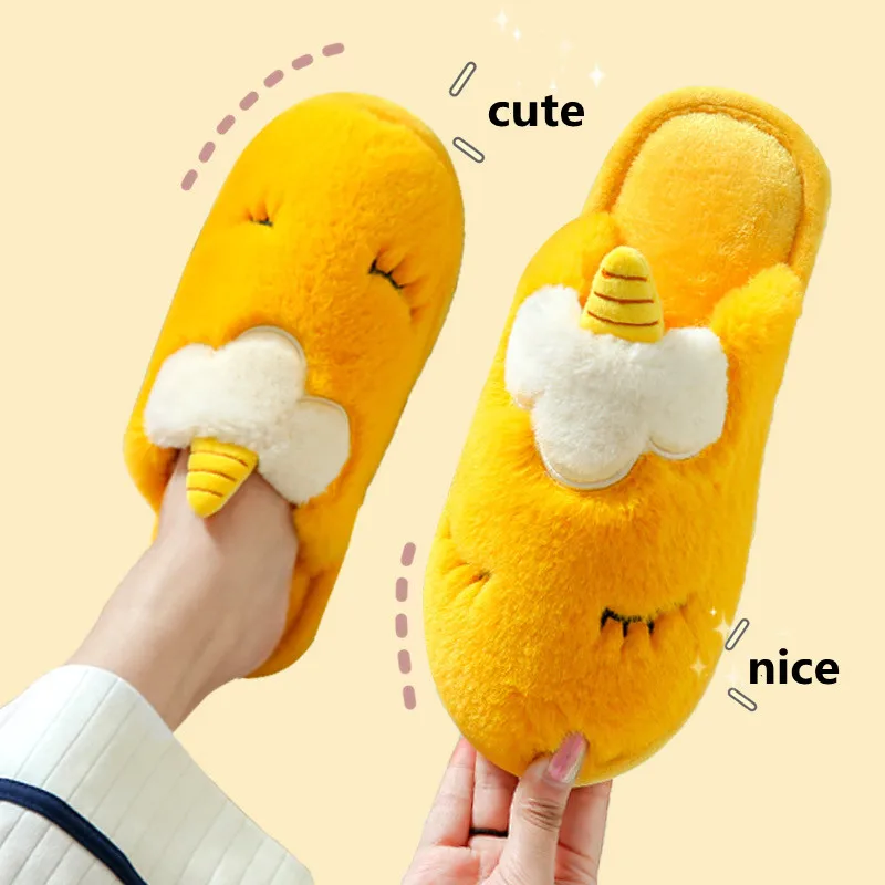 Winter Womens Slippers Fluffy Fur Rabbit Radish Pantufa Home Platform Shoes Couple Zapato De Mujer Flats Warm Claquette Femme