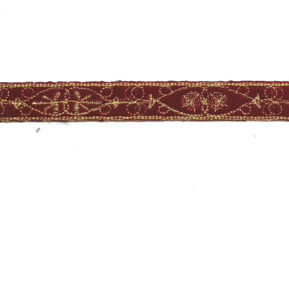 6 ярдов/лот золотистой вышивкой аппликацией кружевная тесьма с декоративным