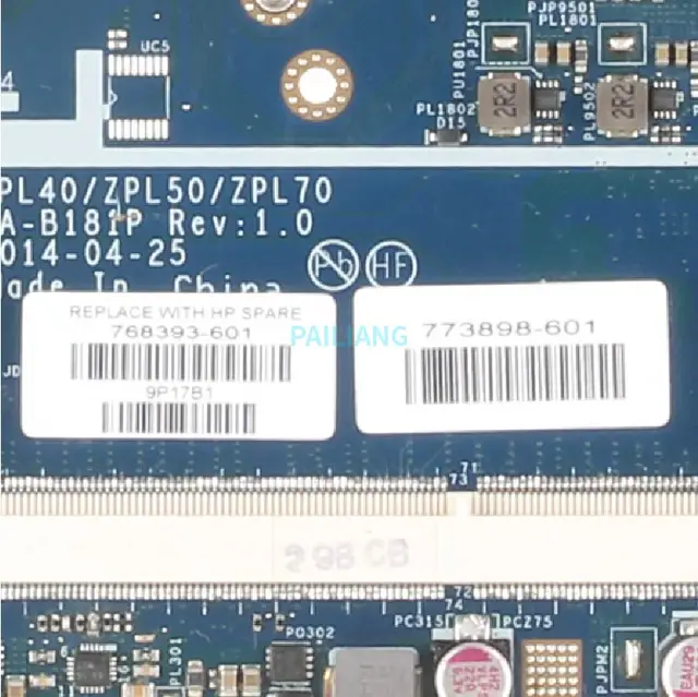 PAILIANG Laptop motherboard For HP Probook 450 G2 Mainboard LA-B181P 768393-601 Core SR1EF i5-4210U 216-0858030 TESTED DDR3 4