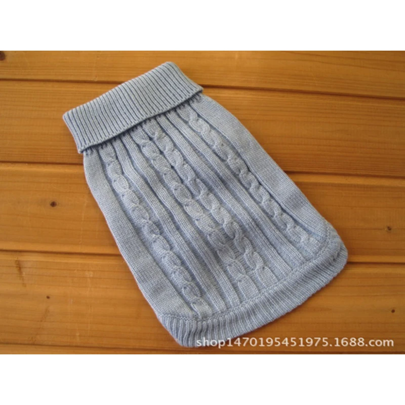 Дешевая теплая зимняя одежда для собак удобный вязаный свитер домашних животных