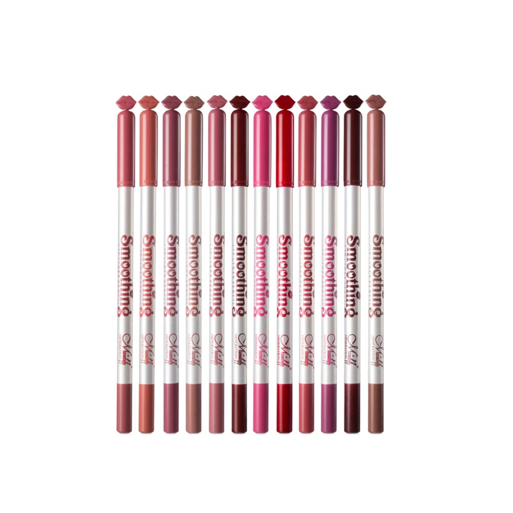 

12PCS Pro Lip Liner Pencil Set Waterproof Natural Smooth Lip Liner Matte And Long Lasting Lipstick Pen Lip Fuller Cosmetic Tool