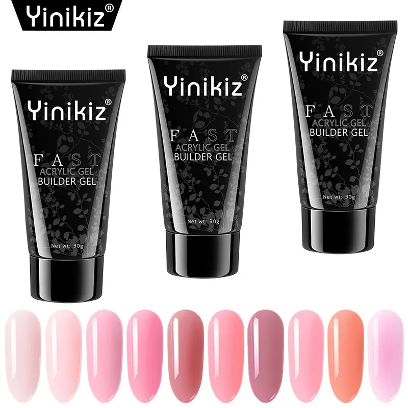 

УФ-гель Yinikiz 30 мл для наращивания ногтей, отмачиваемый лак для ногтей, быстрое наращивание ногтей, инструменты для маникюра