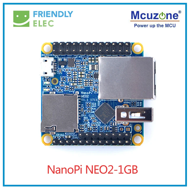 1GB FriendlyELEC NanoPi NEO2 LTS макетная плата быстрее, чем Raspberry PI 40X40 мм(512 МБ/1 Гб оперативной памяти DDR3) ARM Cortex-A53 Allwinner H5 - Комплект: 1GB