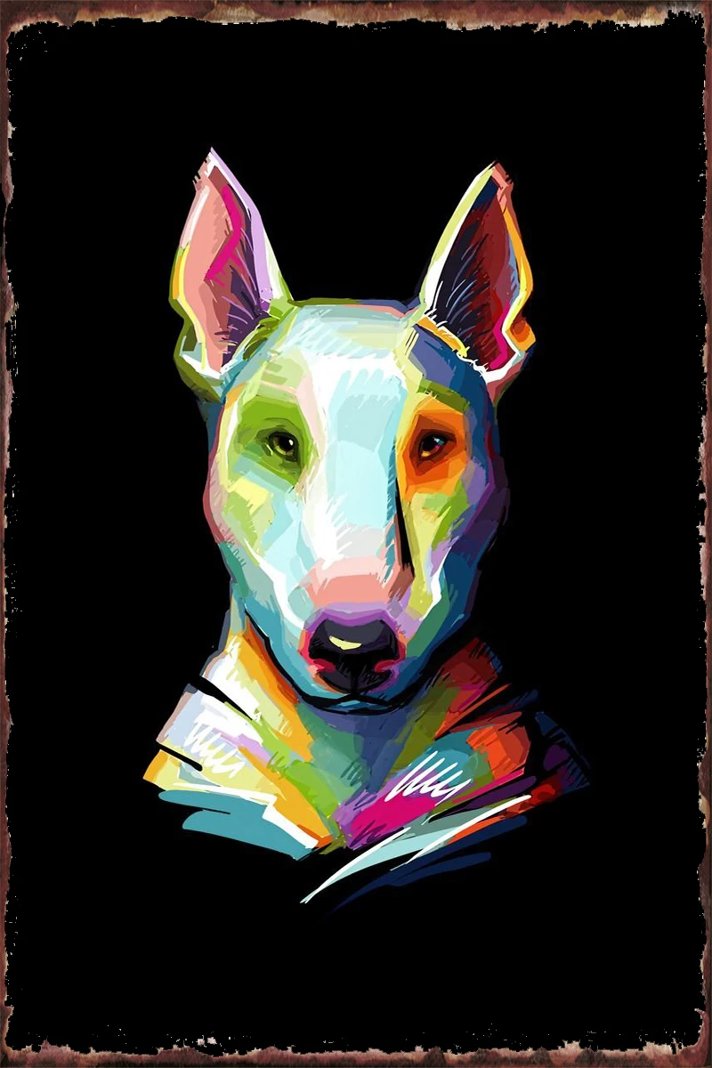 

English Bull Terrier Metal Sign Tin Sign Tin Plates Wall Decor Room Decoration Retro Vintage For Art Pub Home Club Man Cave