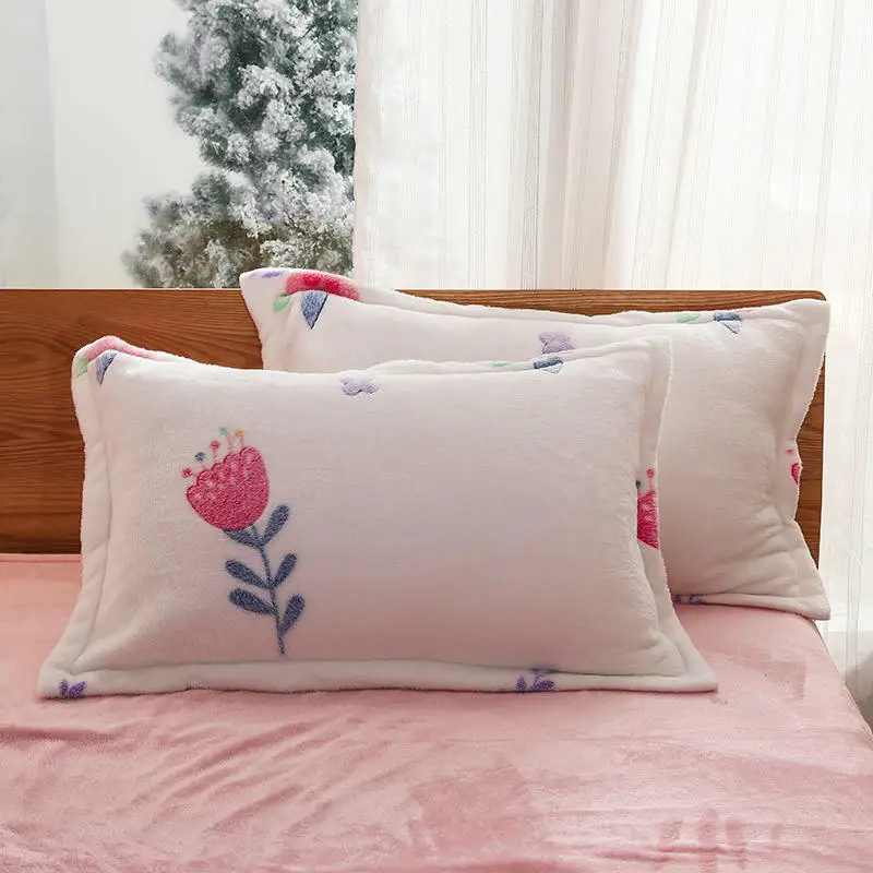 Flannel Bedding Set peony flower Bed Snow white Duvet Cover Sheet Pillowcases Twin Queen King size bed | Дом и сад