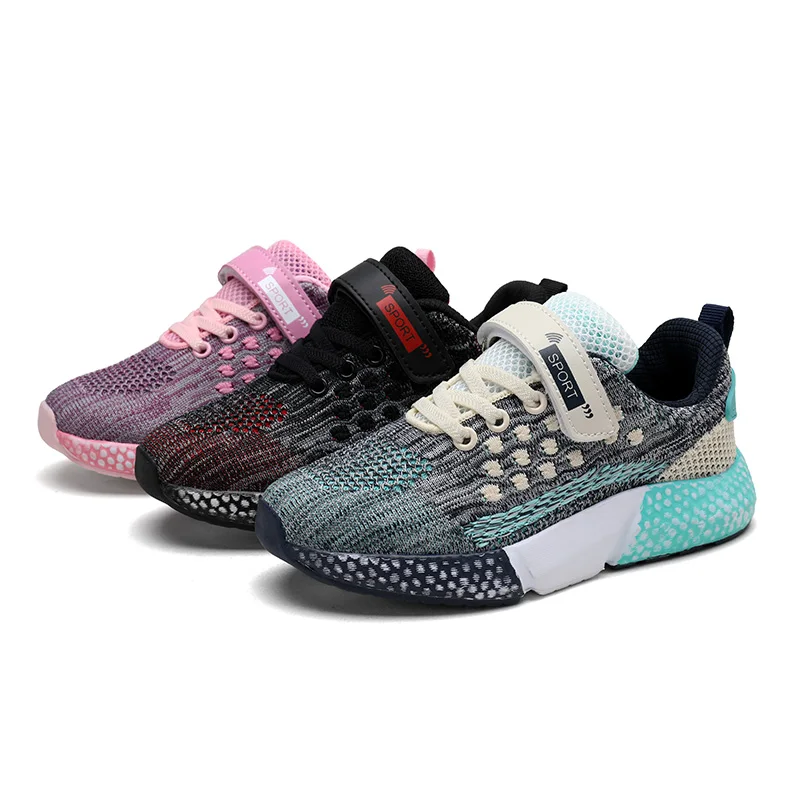 

2019 Spring Autumn Running Sports Shoes Kids Sneakers Net Breathable Leisure Boys Girls Light Shoes Student Sneakers BBX805
