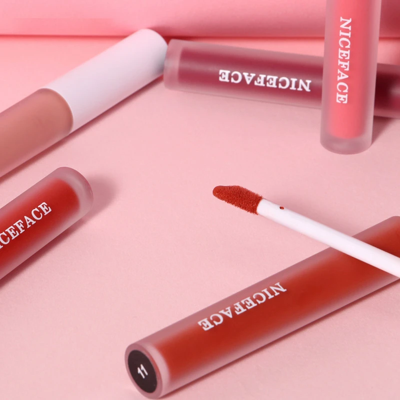 Матовый бархатный блеск для губ 12 цветов водостойкий стойкий жидкая помада