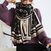 2021 autumn and winter imitate cashmere long scarf women vintage harness shawl stole muffler 18565cm scarf shawl cashmere