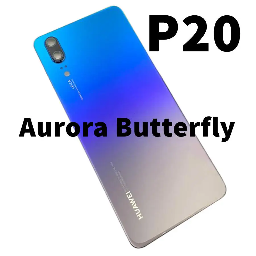 Для huawei P20 Pro крышка батареи Задняя стеклянная Задняя Дверь Корпус чехол панель+ объектив камеры для huawei P20 Lite крышка батареи Nova 3e