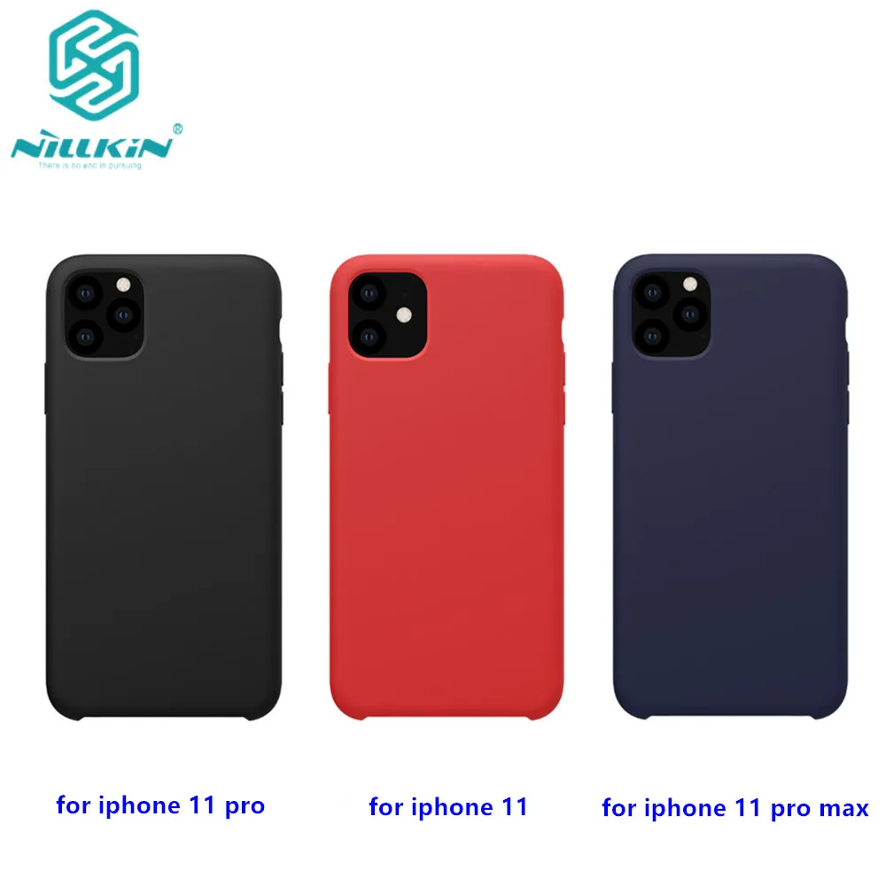 For iPhone 11/iphone 11 pro Case NILLKIN Liquid Smooth Silicone case iphone max Cover luxury protective bags | Мобильные телефоны и