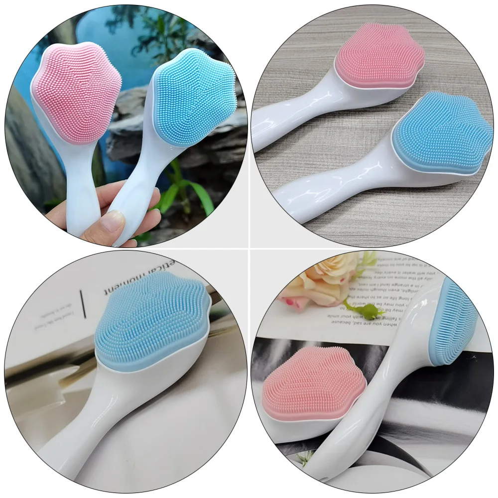 

2Pcs Silicone Bathing Shampoo Brushes for Baby Hair Cleaners (Assorted Color)