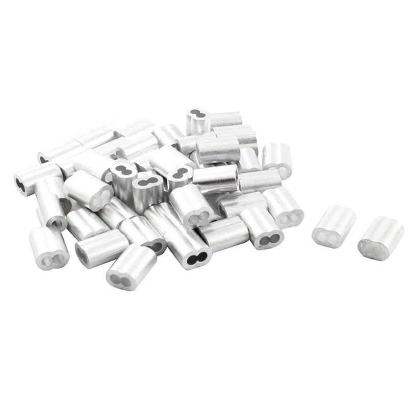 Алюминиевая ОБЖИМНАЯ петля для троса и кабеля диаметром 3 мм 100 шт. | Обустройство