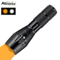 alonefire e17 orange yellow xm l2 led flashlight zoomable waterproof torch 3800 lumens 18650 battery for camping lantern