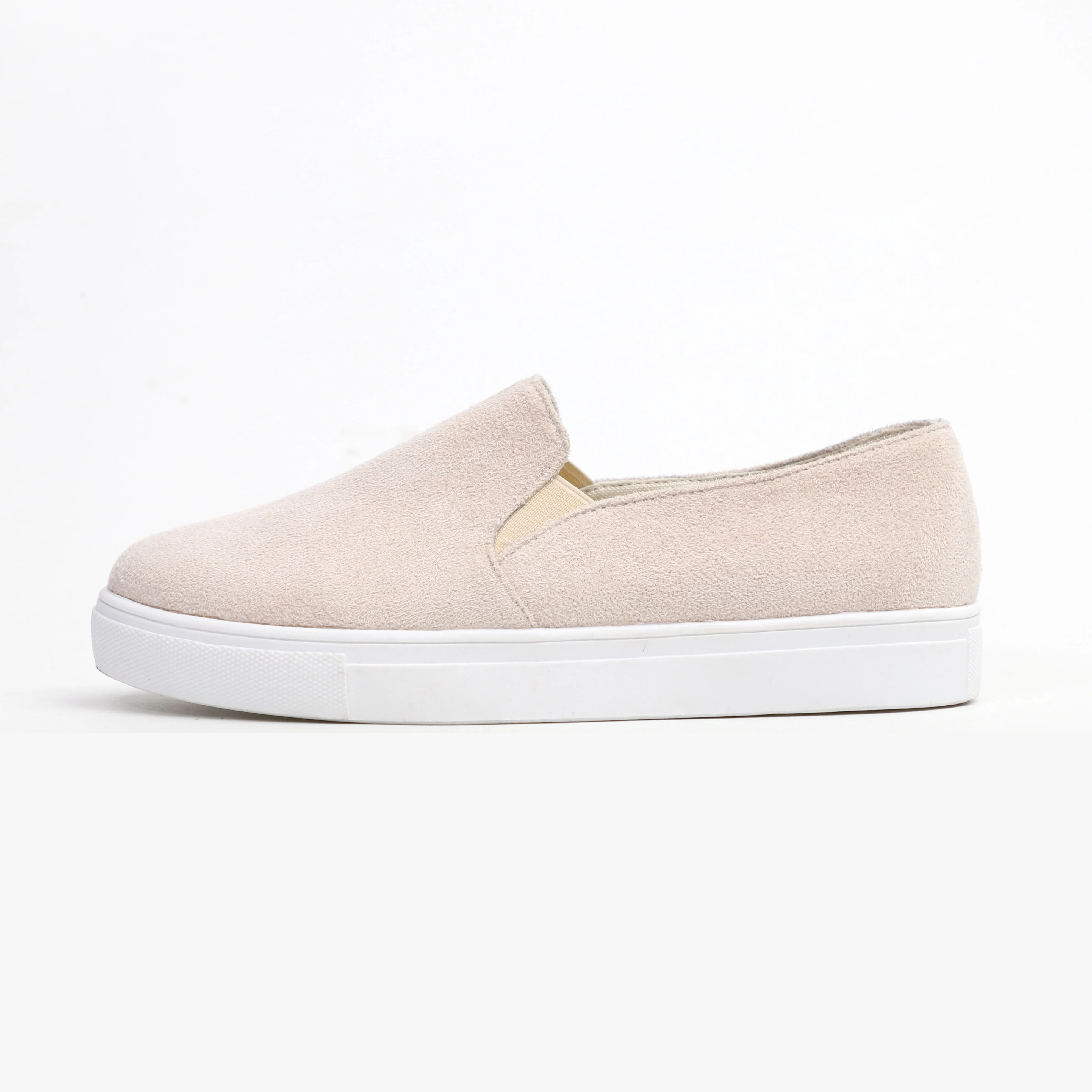 Однотонная женская обувь Осенние Лоферы без застежки на плоской подошве