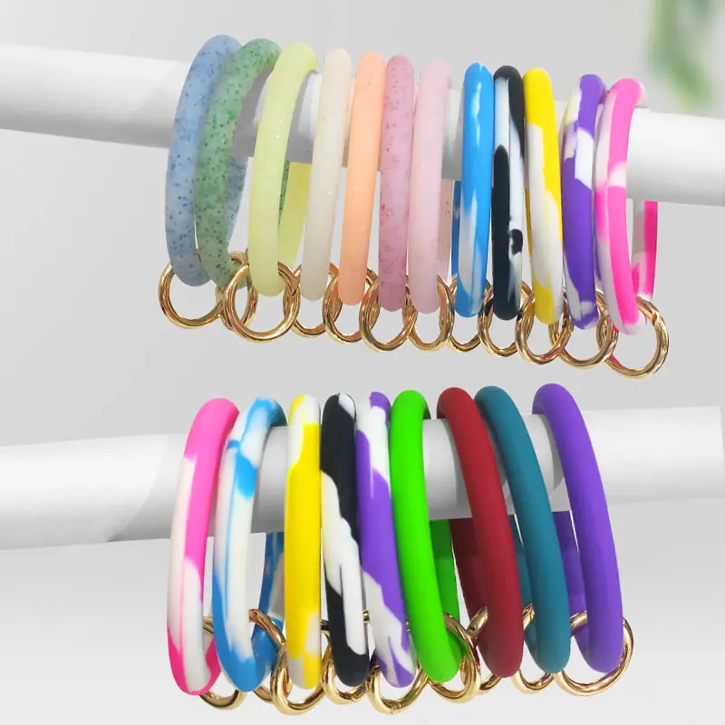Брелок JUST FEEL Fashion из мягкого силикона цепочка для ключей женщин и девочек Круглый
