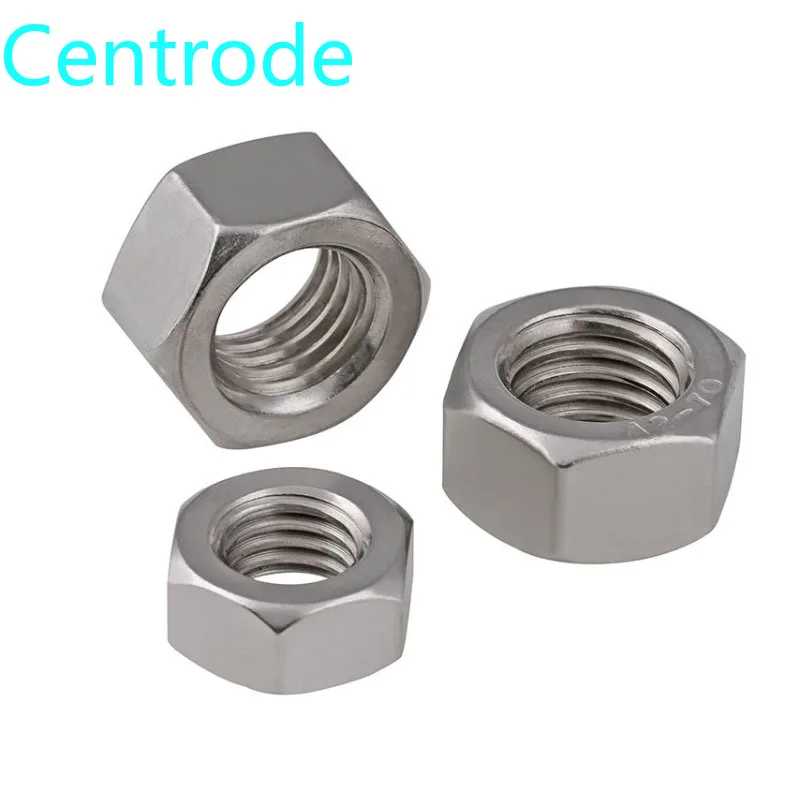 

304 Stainless Steel Inch Fine Pitch Thread Hexagon Nut 4Pcs