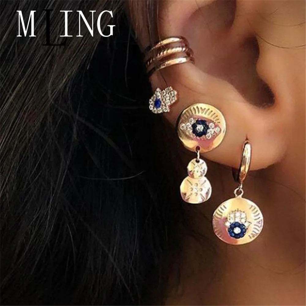 Женские винтажные серьги-гвоздики MLING 4 шт./компл. | Украшения и аксессуары