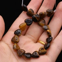natural stone bead tiger eye heart shaped isolation beads for jewelry making diy necklace bracelet earrings accessory