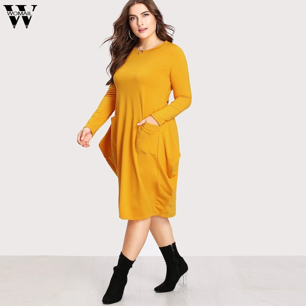 Элегантные женские платья Womail с карманами желтое женское платье повседневное