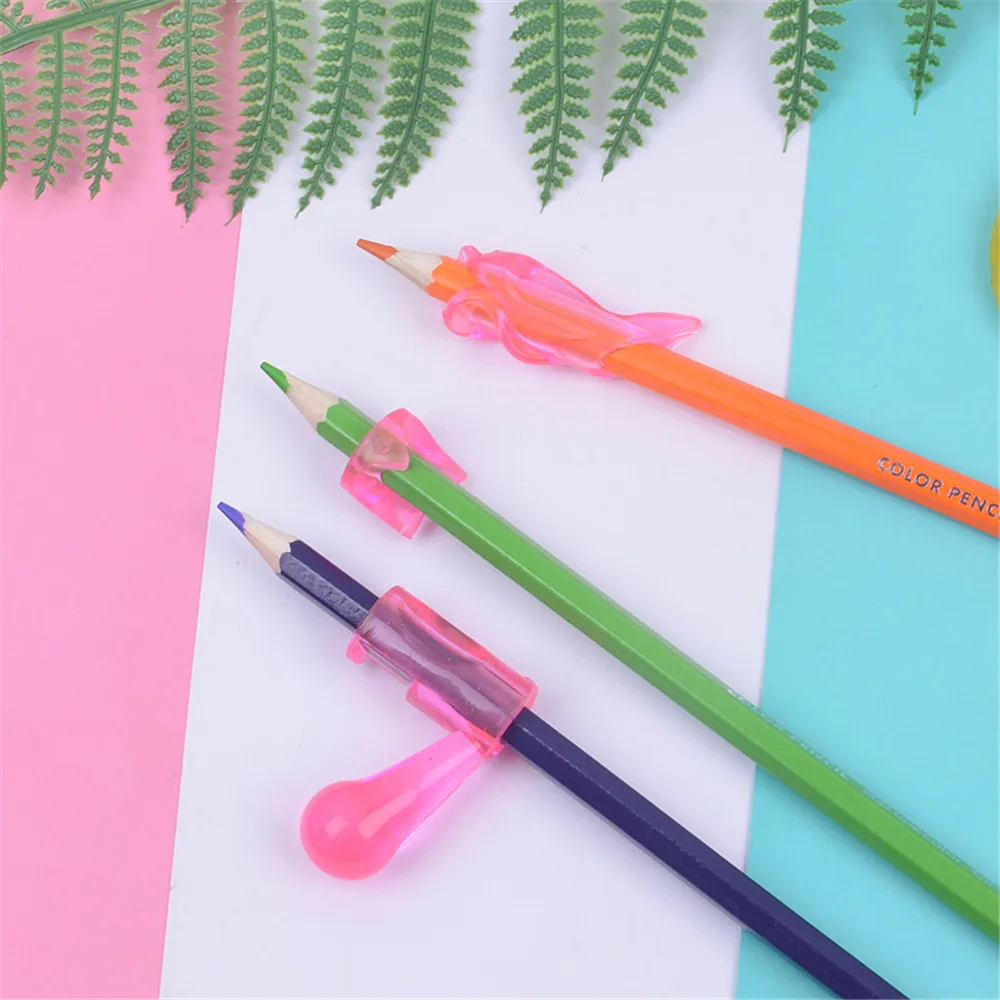 3 шт./компл. силиконовый прозрачный карандаш держатель Дети коррекция осанки при