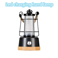 rope tied portable lamp outdoor lighting charging lamp indoor home camping super bright led camping retro horse lamp