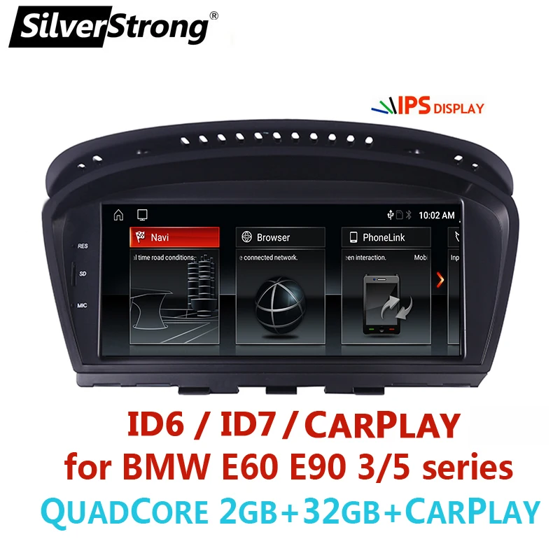 CarPlay E60 Android автомобильный мультимедиа для BMW 5 серии E61 E63 E64 E90 E91 E92 525 530 CCC CIC iDrive 720P