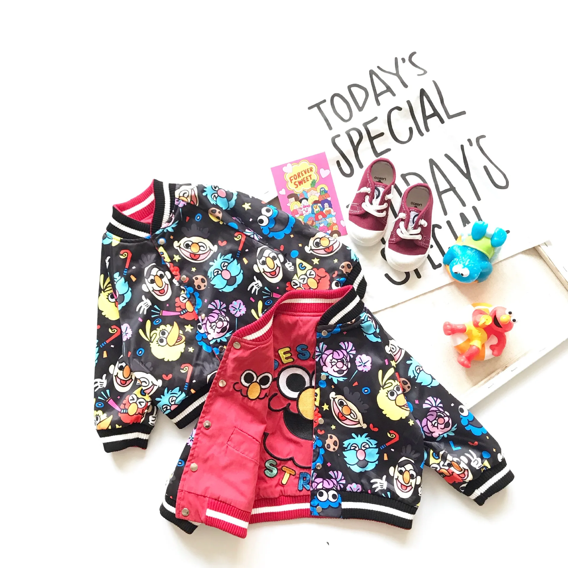 Детское Двустороннее пальто для мальчиков и девочек | Детская одежда обувь