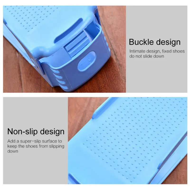 

10pcs Durable Adjustable Shoe Organizer Footwear Support Slot Space Saving Cabinet Closet Stand Shoes Storage Rack Shoe Box 2021