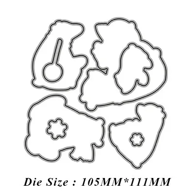 Полярный медведь зимой металлические штампы трафареты Cear штамп для DIY