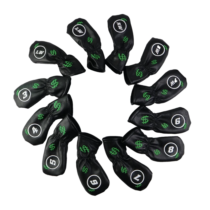 12pcs NRC Гольф клуб Чехлы шлем 10 шт./компл. Гольф клюшка для гольфа крышки США плотной синтетической кожи подходят для всех брендов - Цвет: 12pcs