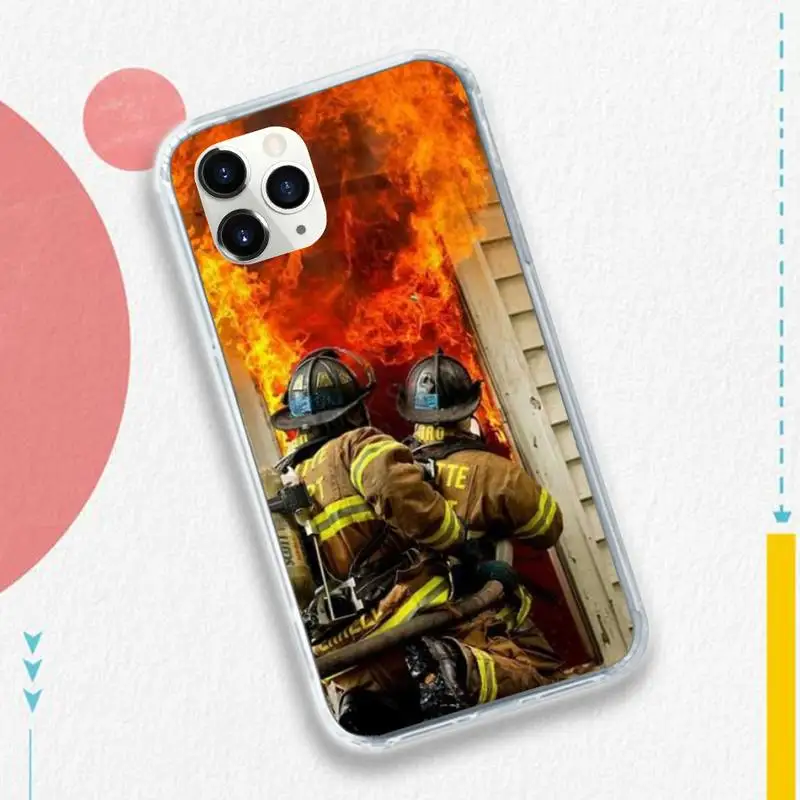 

Firefighter Heroes Fireman People's hero Phone Case for iPhone 11 12 pro XS MAX 8 7 6 6S Plus X 5S SE 2020 XR