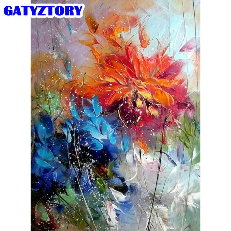 

GATYZTORY Paint By Number Flowers Handpainted Paintings Art Drawing On Canvas Gift Diy Pictures By Numbers Kits Home Decor