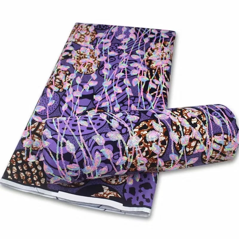 Высококачественная ткань из 100% хлопка с африканскими блестками восковая мягкие