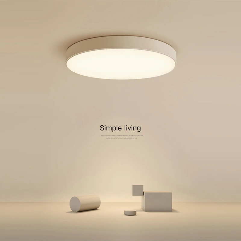 Минимализм Белая светодиодная потолочная лампа с дистанционным управлением для