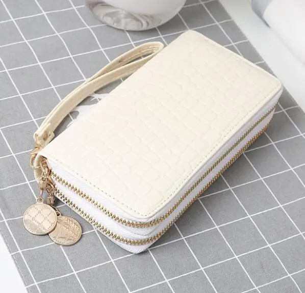 Бесплатная доставка Britt Новый Одноцветный кошелек с двойной молнией милый