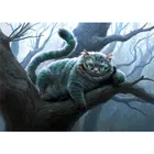 Квадратнаякруглая Алмазная картина QIQING сделай сам, картина Кот на мертвом дереве, мозаика с шипами, коррозией, ржавчины, украшение для дома, подарки