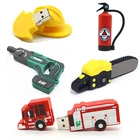 Флэш-накопитель мультяшный шлем электрическая дрель огонь 32 ГБ Usb-флешка Милая Мини-Флэшка 1286 ГБ U-диск флэш-накопитель