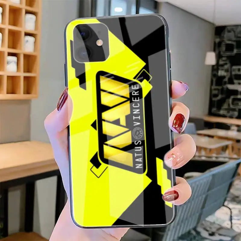 

ZFGHSHYQ Natus Vincere Navi Phone Case Tempered Glass For Iphone6plus 6S 7 7plus 8 X XS XSmax XR 11 12 Pro Max 12mini