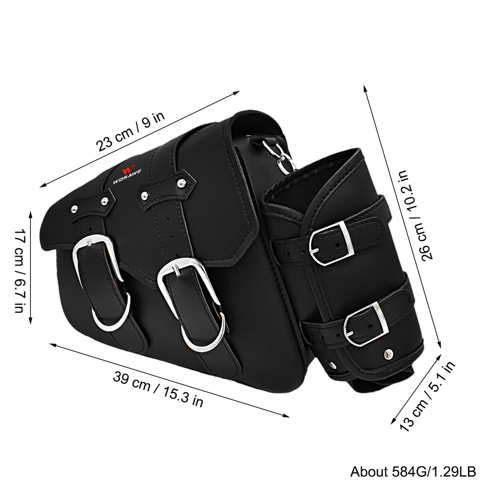 Сумка на седло для мотоцикла WOSAWE 4L водонепроницаемая сумка из искусственной кожи