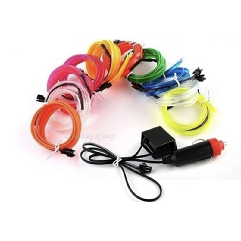 

2Meters Atmosphere Lamps Car Interior Ambient Light Cold Light Line Decorative Dashboard Console Flexible Moulding Trim Strips