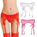 Сексуальный женский кружевной пояс с подвязками, прозрачные подвязки, ремни, ремень для чулок